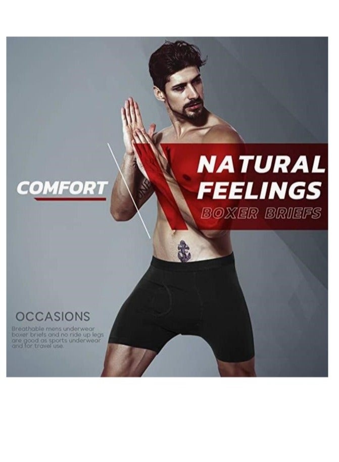 4 Pice Set Natural Feelings Mens Boxer Shorts Soft Cotton Men Pack Breathable Mens Underwear Boxer Briefs