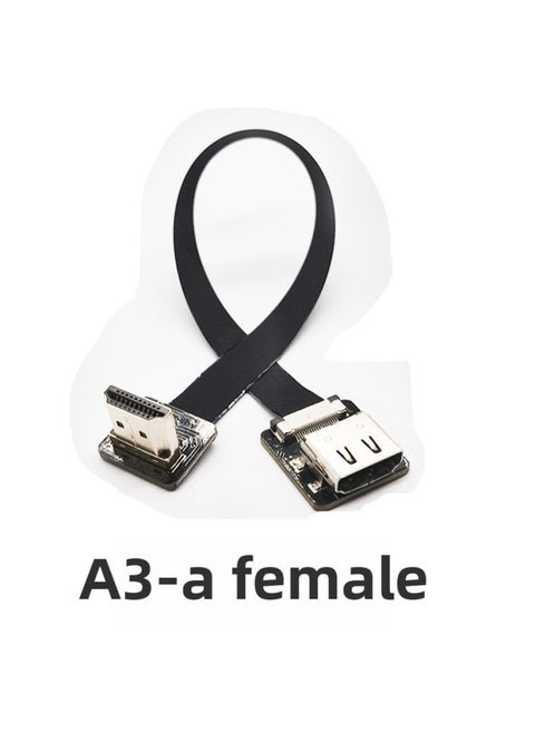 كاميرا Raspberry Pi PTZ لشاشة التلفزيون والكمبيوتر عالية الدقة كابل HDMI صغير 4K اختياري - اللون: A3-A طول الخط الأم: 60 سم
