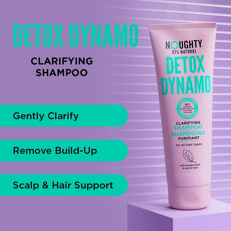 Noughty 97% Natural Detox Dynamo Clarifying Shampoo to Refresh Hair and Remove Residue, Suitable for Every Day Use with Peppermint and Sorrel Leaf, Sulfate Free Vegan Haircare 8.4fl.oz - Image 2