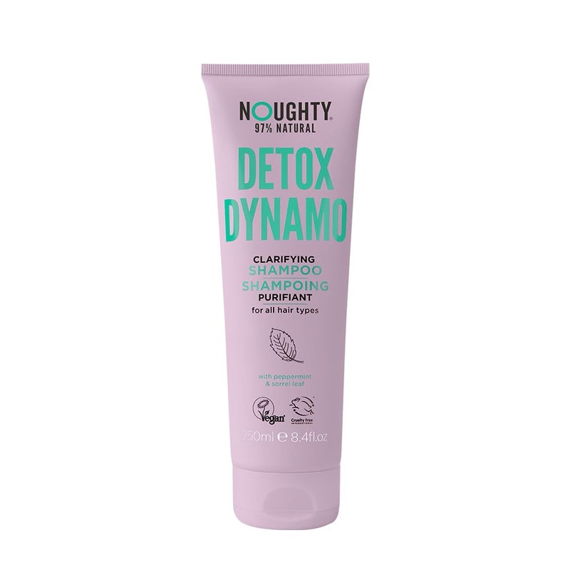 Noughty 97% Natural Detox Dynamo Clarifying Shampoo to Refresh Hair and Remove Residue, Suitable for Every Day Use with Peppermint and Sorrel Leaf, Sulfate Free Vegan Haircare 8.4fl.oz - Image 1