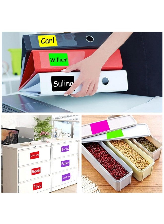 Well Tile Rectangular Yellow Color Coding Label Stickers 2 X 3 Inch Color-Code Labels Christmas Adhesive Colored Rectangle Label For Office School Supplies Write-On Surface 250 Labels - Image 3