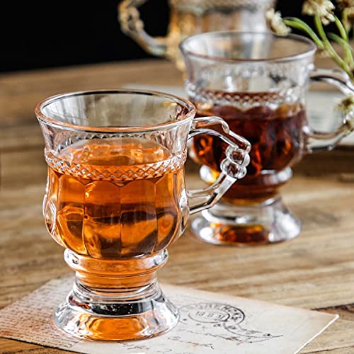 bellemax 160ML Premium Glass Tea and Coffee Cup Glass Mug, Transparent,Glass Cups Set for Milk Cup, Hot/Cold Drinks Cups, Herbal Tea, Green Tea, Lemon Tea Cup Set of (6) - Image 2