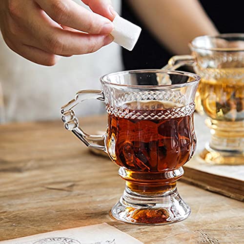 bellemax 160ML Premium Glass Tea and Coffee Cup Glass Mug, Transparent,Glass Cups Set for Milk Cup, Hot/Cold Drinks Cups, Herbal Tea, Green Tea, Lemon Tea Cup Set of (6) - Image 4