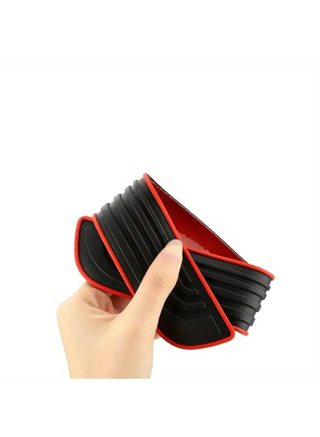 4Pcs PVC Car Door Sill Protectors Red Universal Fit Door Entry Guard Plate Covers With Anti Scratch Rubber Edge For Vehicle Exterior Protection And Decoration Accessories - Image 4