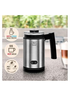 Melitta CREMIO 2 Premium Milk Frother, Electric Milk Steamer, Soft Foam Maker, 450W, Stainless Steel  - Image 2