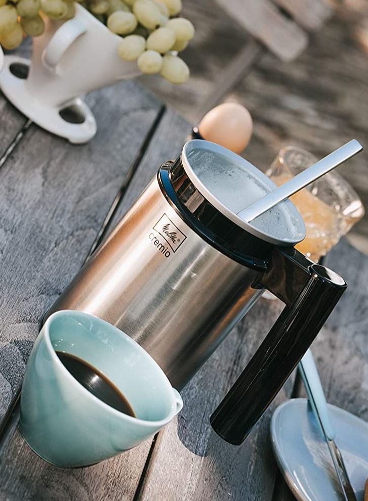 Melitta صانع رغوة الحليب الفاخر من كريميو 2، جهاز بخار الحليب الكهربائي، صانع الرغوة الناعمة، 450 وات، من الفولاذ المقاوم للصدأ  - Image 5