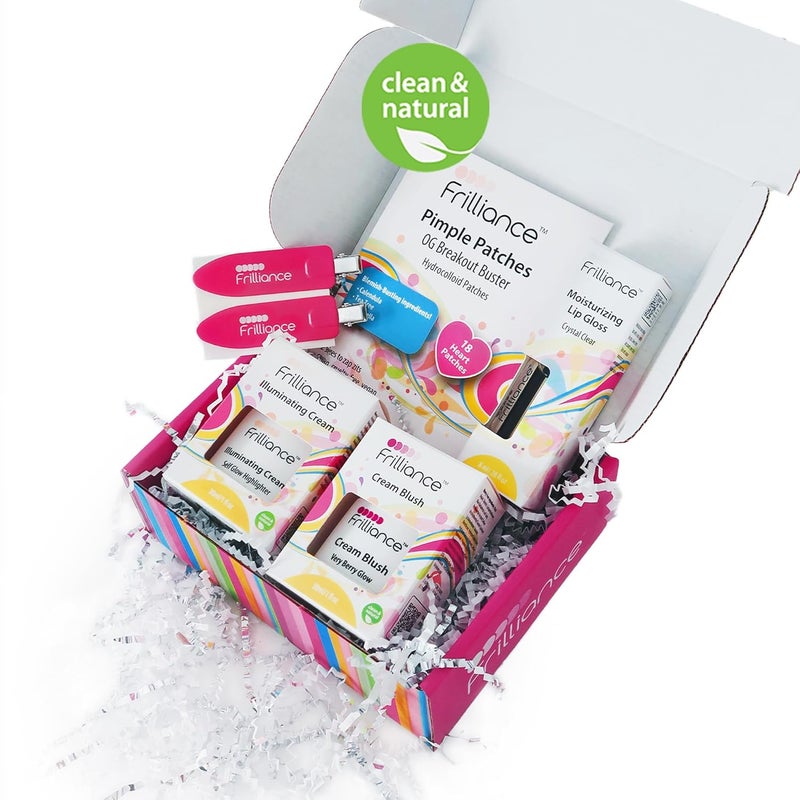 Favorites Teen Gift Beauty  Skincare Bundle Pimple Patches Clear Lip Gloss Illuminating Cream  Very Berry Glow Blush Creaseless Hair Clips Natural Vegan HypoAllergenic CrueltyFree