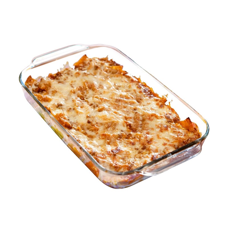 Cutting Edge Essentials Ignus Rectangle Glass Bake and Serve Dish 1000ml Oven and Microwave Safe Bakeware HeatResistantNonStickDurable Kitchen Dish Ideal for Baking and ServingPack of 1 - Image 1