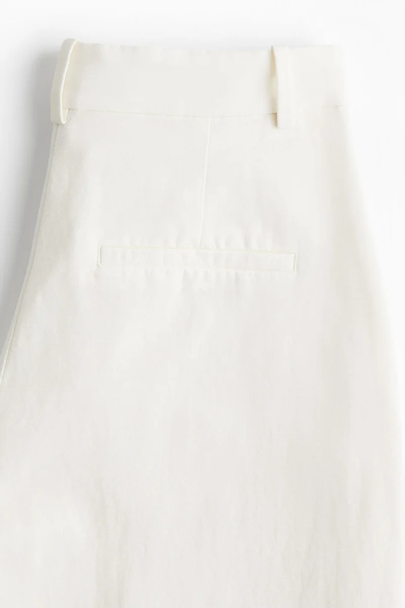 H&M Wide Linen-Blend Trousers