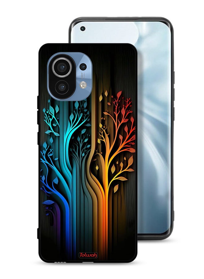 Tolwak Xiaomi Mi 11 Protective Case Cover Tree Leaves Art - Image 1