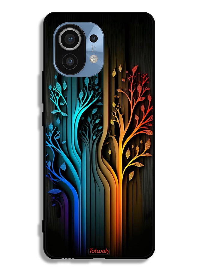 Tolwak Xiaomi Mi 11 Protective Case Cover Tree Leaves Art - Image 2