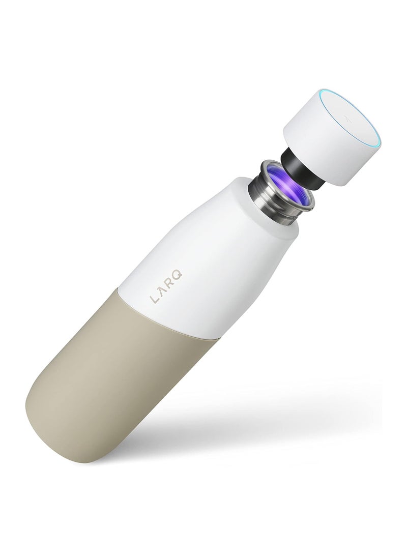 LARQ زجاجة مياه لارك ذاتية التنظيف - إصدار حركة تيرا أبيض / كثيب 710 مل - غير معزولة - Image 1
