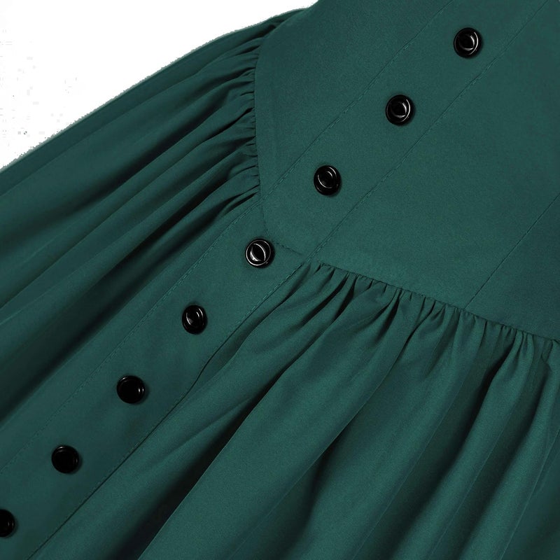 Mingyuezai Women Victorian Skirt Medieval Renaissance Peasant Skirt(Z2880GN,M) - Image 4
