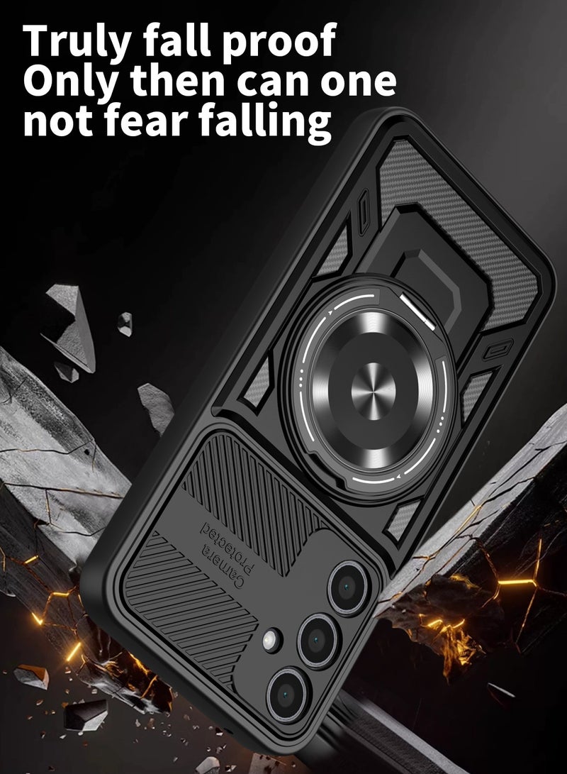 جراب وغطاء حماية مقاوم للصدمات وحمايه للكاميرا ومتوافق مع Samsung Galaxy A35 (أسود) - Image 3