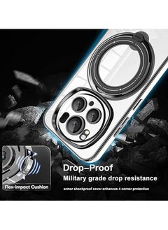 General Clear Case for Honor Magic 6 Pro (2024),Magnetic Electroplated Phone Protective Case with All-inclusive Lens Protection & Ring Stand,Compatible with Car Mount & Wireless Charging  - Image 3