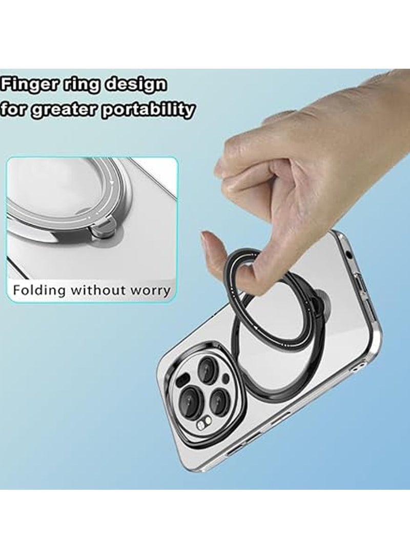 عام حالة شفافة لهونر ماجيك 6 برو (2024)، حالة حماية هاتف مطلية مغناطيسيًا مع حماية عدسة كاملة وحامل حلقي، متوافقة مع حامل السيارة والشحن اللاسلكي - Image 5