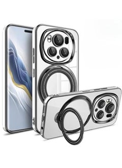 General Clear Case for Honor Magic 6 Pro (2024),Magnetic Electroplated Phone Protective Case with All-inclusive Lens Protection & Ring Stand,Compatible with Car Mount & Wireless Charging  - Image 1
