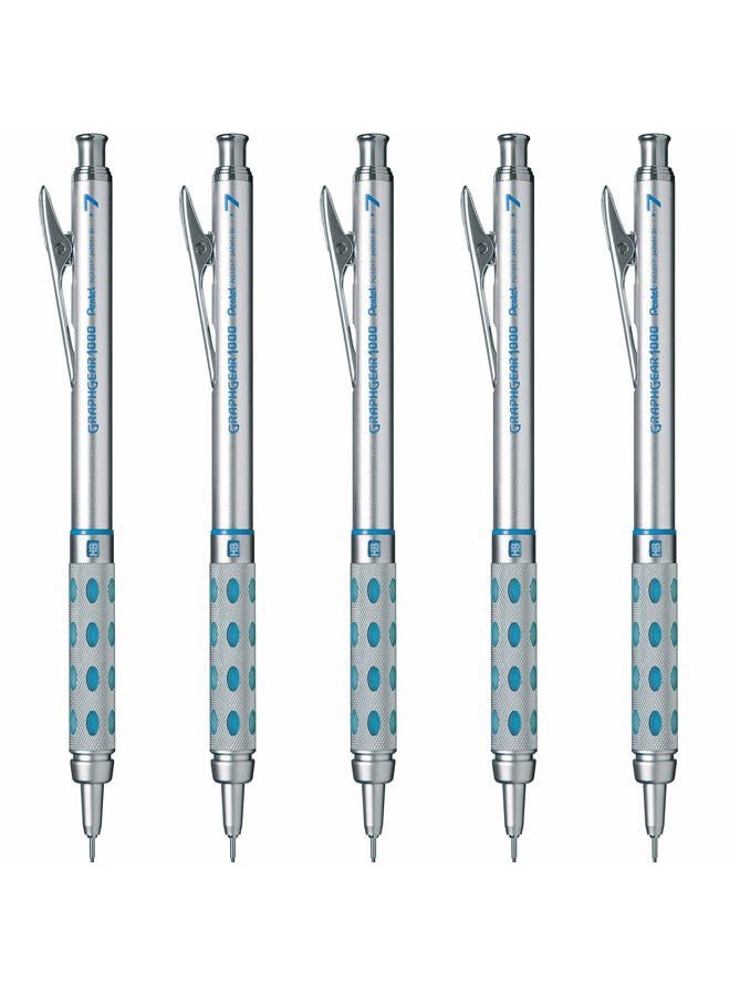 PG1017 Graph Gear 1000 Mechanical Pencil, 0.03 inches (0.7 mm), 5 Pieces