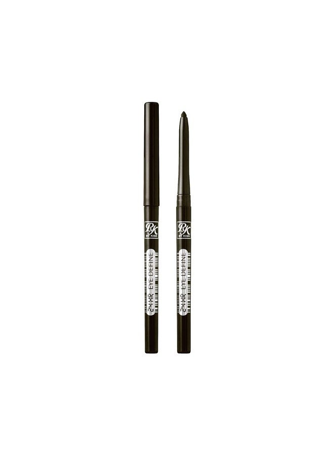 Ruby Kisses Pencil Eyeliner Color Stay Retractable Eyeliner Waterproof Eye Makeup High Pigmented 24H Long Lasting Retractable Eyeliner (4 Count Deep Brown) - Image 3