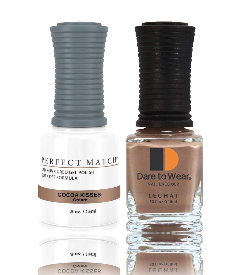 Lechat Perfect Match Gel Nail Polish 15ml Soak Off Long Lasting High Shine UV LED Gel Non Toxic Easy Application Wide Color Range for Manicure and Pedicure  Cocoa Kisses PMS216