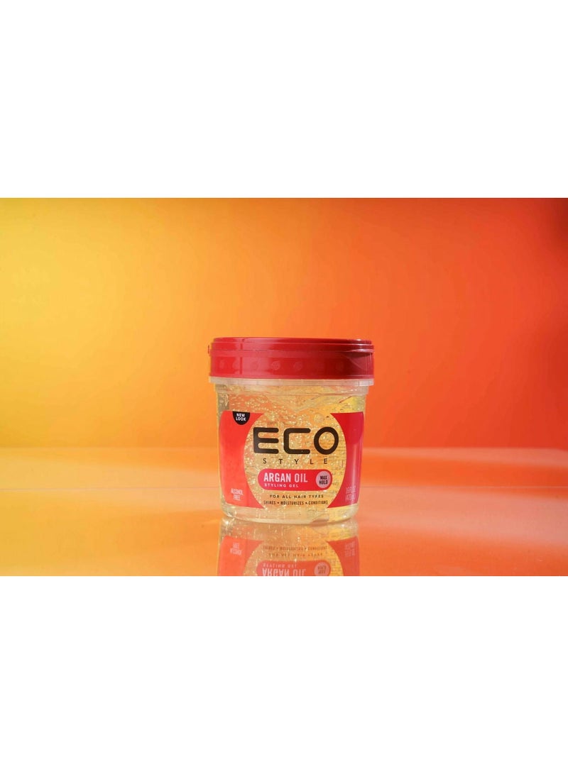 Eco Styler Argan Oil Styling Gel | Strong Hold, Frizz Control & Shine | 473ml | For All Hair Types | Nourishing Hair Gel with Vitamin E - Image 5