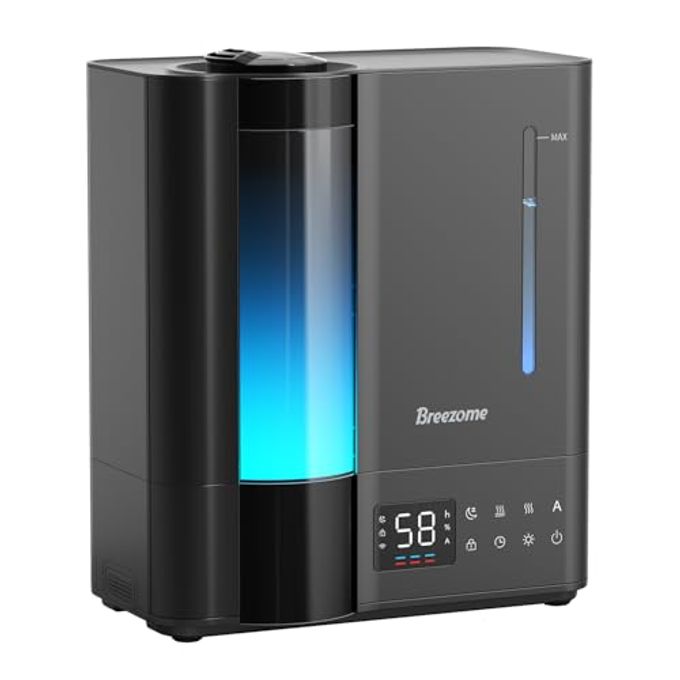 BREEZOME 8L Humidifiers for Bedroom, Warm & Cool Mist for Large Room Home, Top Fill Ultrasonic Humidifier, Humidity Sensor, Essential Oil, 60H Runtime, Quiet for Baby, Plants, Fast Relief - Image 1