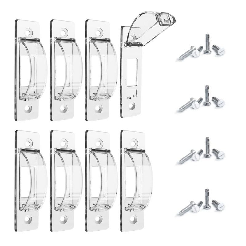 ILIVABLE Wall Switch Guard, ILIVABLE Child Proof Light Switch Plate Covers Protects Your Lights from being Accidentally Turned On or Off by Children and Adults (Clear, 8 Pack) - Image 2