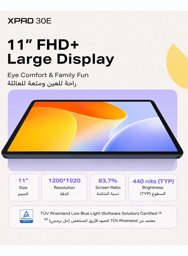 إنفينيكس إنفينكس إكس باد 30E X1102B تابلت 11 بوصة FHD+ 4 جيجابايت+4 جيجابايت رام 128 جيجابايت هيليو G80 بطارية 7200 مللي أمبير 4G أندرويد 15 - بنفسجي حالم - Image 5