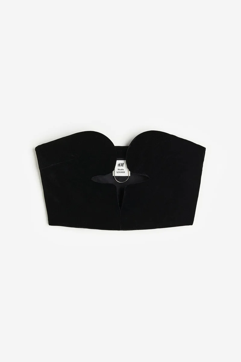 H&M Velvet bustier
