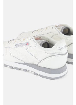 Reebok Kids Boy Classic Leather 1983 Vint Lace Up Running Shoes, White  - Image 2