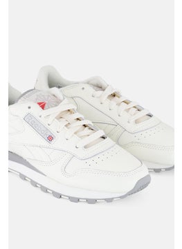 Reebok Kids Boy Classic Leather 1983 Vint Lace Up Running Shoes, White  - Image 3