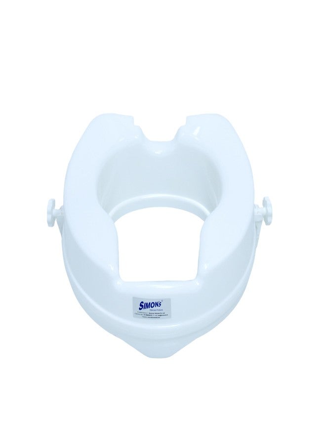 Simon's Simon’s Heavy-Duty 4 Inch Commode seat raiser - for elderly to sit and rise from commode toilets, portable seat extension for senior citizen with knee pain - Pack of 1 - Image 1