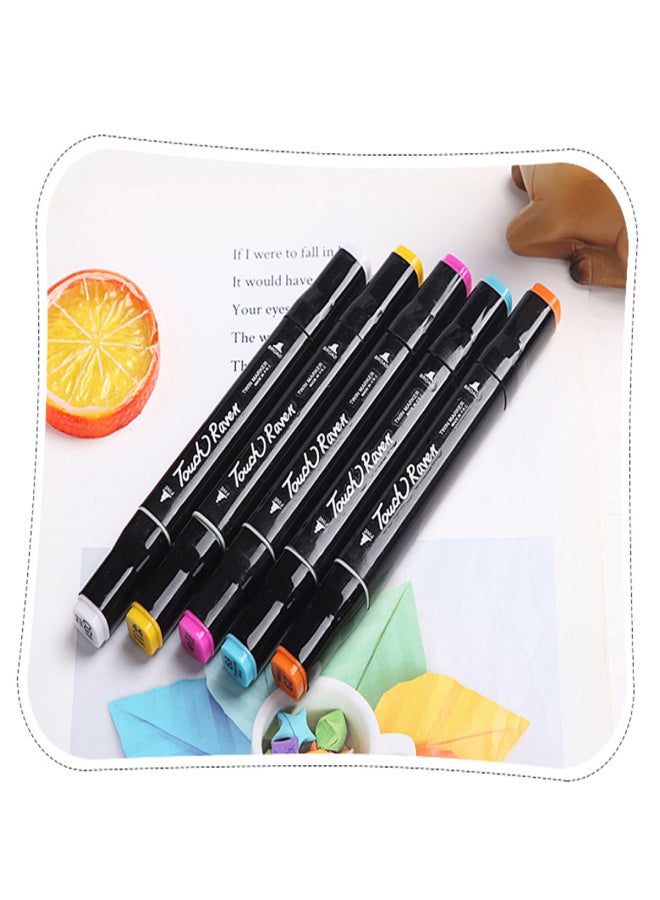 Touch Colors Art Markers Set Double Tip Broad Fine Point Marker Pen with Carrying Bag Art Supplies for Students Adults Artists Drawing Coloring Sketching Design - Image 5