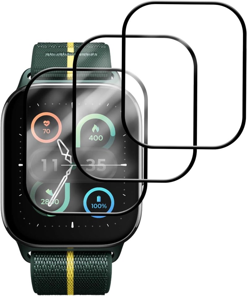WUNIAK [3 Pack] for Motorola Moto Watch Fit, PMMA Film &3D Curved Edge& &Full Coverage&Anti-Scratch& Bubble Free&Case Friendly for Motorola . - Image 1