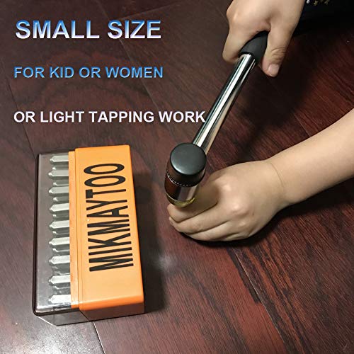MIKMAYTOO Small Plastic and Rubber Hammer with 2 Head Tip for Jewelers Kid or women Double-Faced Rubber Soft Head Hammer for Jewelry Leather Wood Usage or Light Tapping Work Lightweight (1, Small) - Image 3