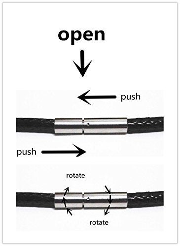 Glory Qin 3mm Black Wax cord Silk Leather Cord Wire rope Chain Stainless Steel Clasp Necklace Rope 16 TO 28 Inch (20 Inch) - Image 3