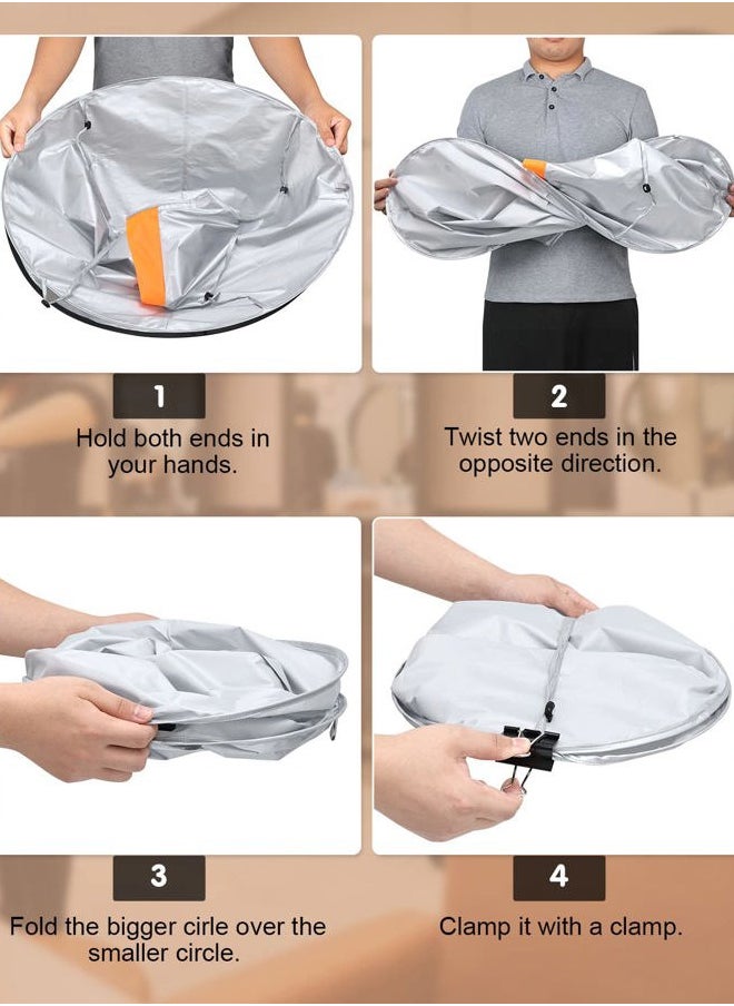 Lictin Hair Cutting Haircut Cape - Haircut Cape Umbrella Waterproof Hair Cloak Barber Cape Foldable Hairdressing Umbrella Cape Apron with 1PCS Black Comb  - Image 3