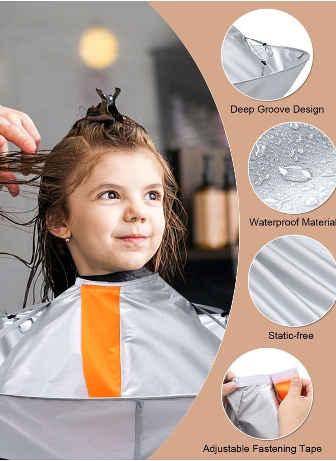 Lictin Hair Cutting Haircut Cape - Haircut Cape Umbrella Waterproof Hair Cloak Barber Cape Foldable Hairdressing Umbrella Cape Apron with 1PCS Black Comb  - Image 4