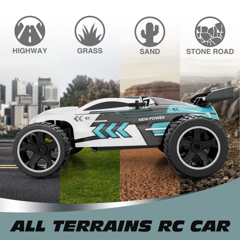 Tecnock RC Cars Remote Control Car for Kids, 1:18 Scale 20 KM/H 2WD Offroad Buggy, 2.4GHz RC Racing Car with USB-C Easy Charging & 50 Mins Playtime, Toys Gifts for Boys & Girls - Image 5