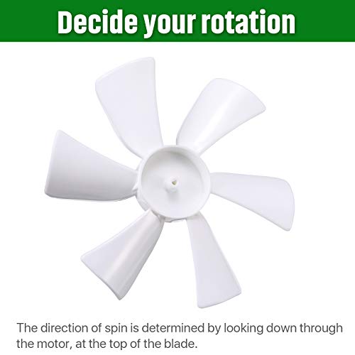 RUSFOL 2 Pack 6“ Replacement White Vent Fan Blades for RV Bathroom Vent Fan, Fits for Heng's, Elixir, Ventline and Jensen Roof vents&Range Hoods or any 12 Volt Motor With a 0.094-inch D-shaped Shaft - Image 4