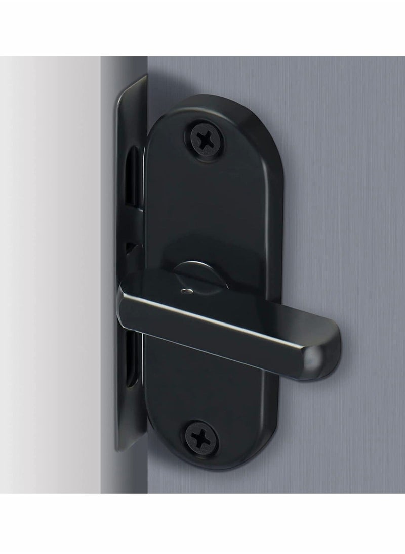 Generic Stainless Steel Lock, Catch Gate Latches, Heavy Duty Bolt Latch Buckles, for Kitchen Bathroom Moving Sliding Door Windows Bran Doors, Black Finish  - Image 3