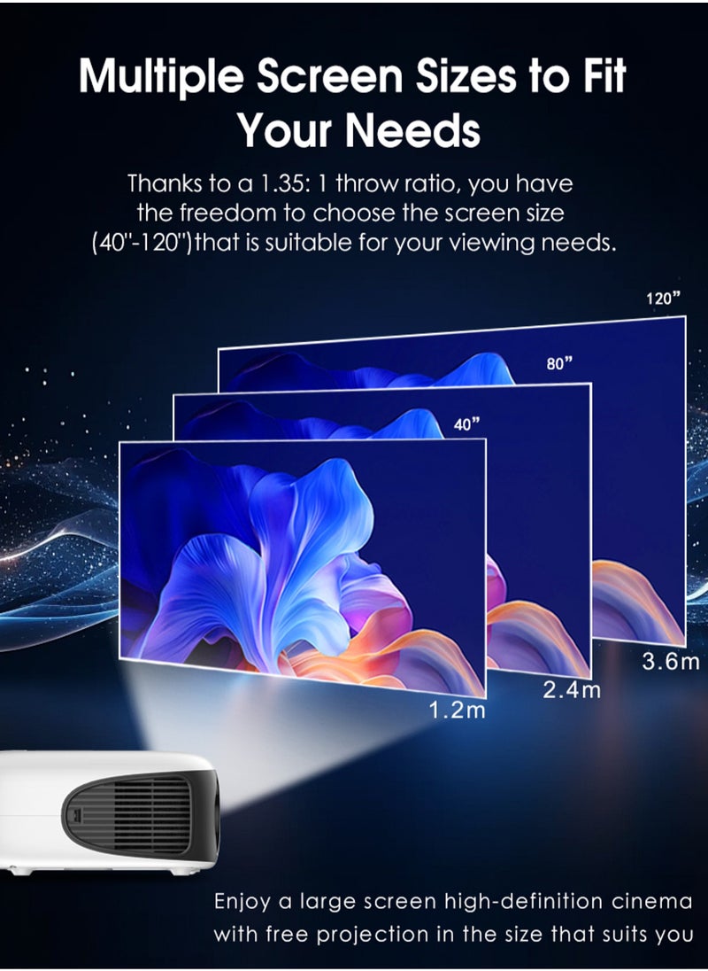 Mi VAZA - LCD Projector - 330 ANSI Lumen - Auto Focus - Auto Screen Alignment - Auto Obstacle Avoidance - Support 4K - Android 11 - Portable Mobile Home Theater - Suitable for Games, Office, Movies - Image 1
