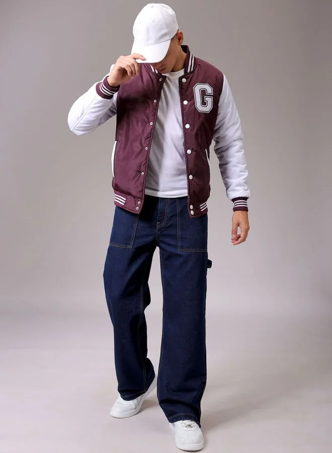 The Indian Garage Co Men Slim Fit Colourblocked Puffer Jackets