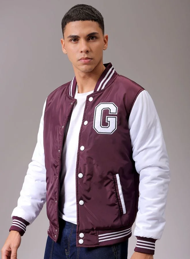 The Indian Garage Co Men Slim Fit Colourblocked Puffer Jackets