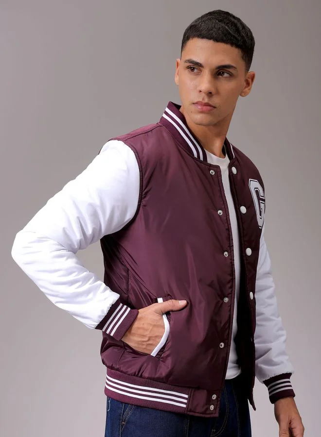 The Indian Garage Co Men Slim Fit Colourblocked Puffer Jackets