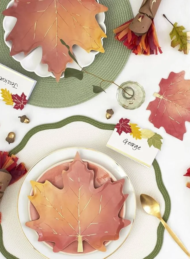 Meri Meri Maple Leaf Plates 9.75x9.5inch
