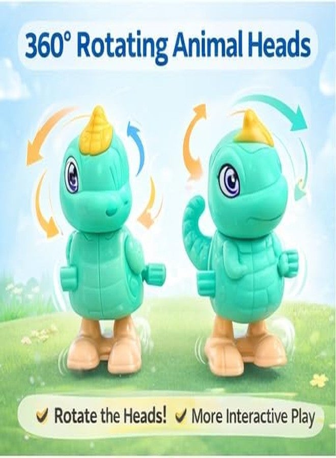 براند كونكور مجموعة ألعاب حيوانات قافزة تعمل بالزنبرك من ماركة كونكر للأطفال، مجموعة ألعاب مشي وقفز تعمل بالزنبرك مع رؤوس دوارة 360 درجة، ألعاب ميكانيكية ملونة للأطفال الصغار والأطفال (عبوة من 5 قطع) - Image 5