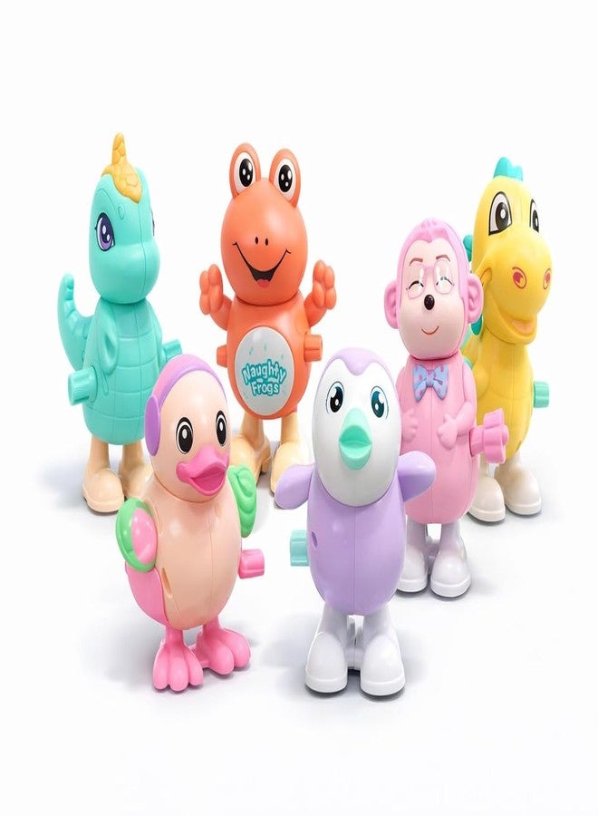 براند كونكور مجموعة ألعاب حيوانات قافزة تعمل بالزنبرك من ماركة كونكر للأطفال، مجموعة ألعاب مشي وقفز تعمل بالزنبرك مع رؤوس دوارة 360 درجة، ألعاب ميكانيكية ملونة للأطفال الصغار والأطفال (عبوة من 5 قطع) - Image 1