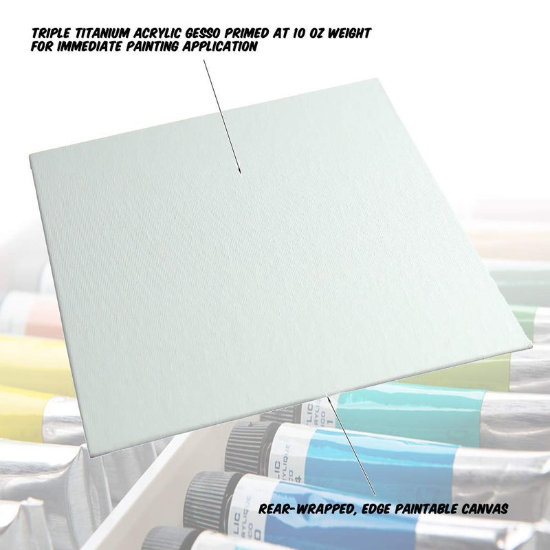 SNOOGG Pack of 2 Painting Canvas Board Panel Size : 20X24 Inch White Double Primed Artist Quality for Oil Acrylic and Mix Media Painting - Image 2
