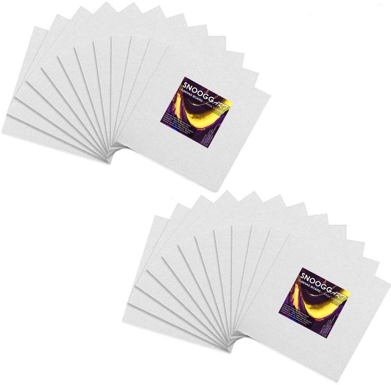 SNOOGG Pack of 2 Painting Canvas Board Panel Size : 20X24 Inch White Double Primed Artist Quality for Oil Acrylic and Mix Media Painting - Image 5